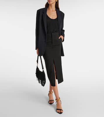 Gonna midi Dixina in misto lino | Isabel Marant