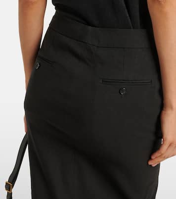 Gonna midi Dixina in misto lino | Isabel Marant