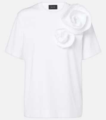T-shirt Boy in cotone con applicazioni floreali | Simone Rocha
