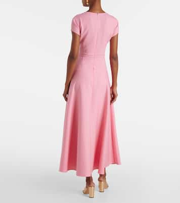 Vestido midi de mezcla de lana | Oscar de la Renta