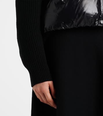 Cardigan in lana vergine con imbottitura | Moncler