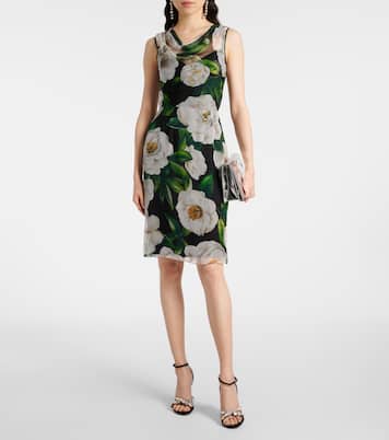 Cocktailkleid aus Seidenchiffon | Dolce&Gabbana