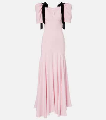 Vestido de fiesta de crepé de seda con lazo | Rodarte