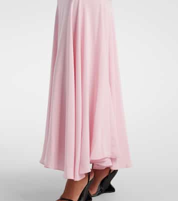 Vestido de fiesta de crepé de seda con lazo | Rodarte