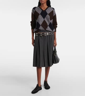 Pullover in jacquard di cashmere | Prada