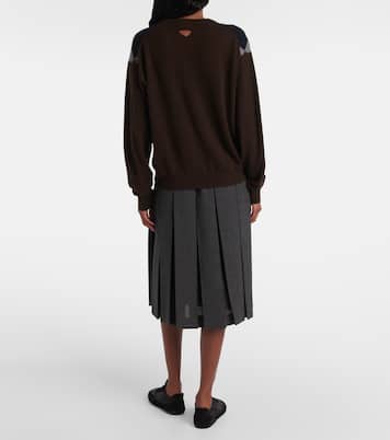Pullover in jacquard di cashmere | Prada