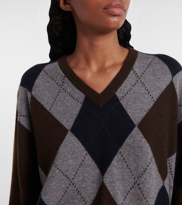 Pullover in jacquard di cashmere | Prada