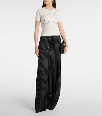Camiseta en jersey de algodón con logo | Jean Paul Gaultier
