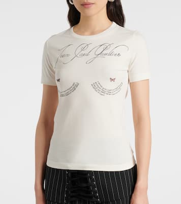 Camiseta en jersey de algodón con logo | Jean Paul Gaultier