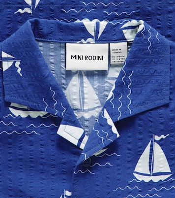 Camisa bowling Sailing Boats de algodón | Mini Rodini