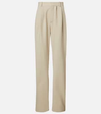 Pantaloni a gamba larga in lana | Saint Laurent