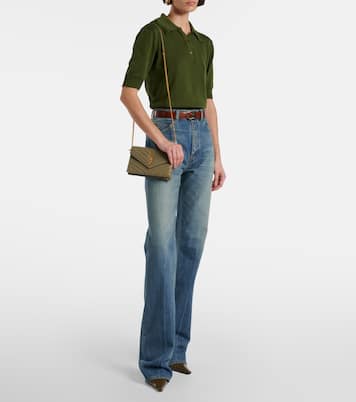 Cassandre Envelope leather wallet on chain | Saint Laurent