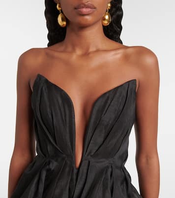 Illuminate draped linen and silk minidress | Zimmermann