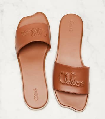 Flower leather slides | Chloé