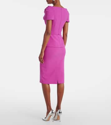 Belted peplum midi dress  | Safiyaa