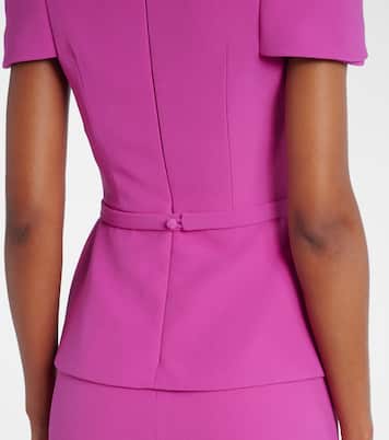 Belted peplum midi dress  | Safiyaa