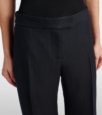 Lenn pinstripe wool-blend straight pants | Khaite