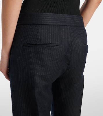 Lenn pinstripe wool-blend straight pants | Khaite