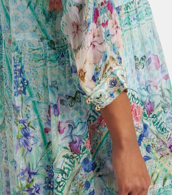 Verziertes Maxikleid aus Seide | Camilla
