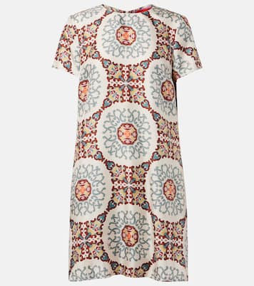 Swing printed silk satin minidress | La DoubleJ
