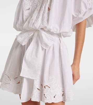 Besticktes Minikleid aus Baumwollpopeline | Juliet Dunn