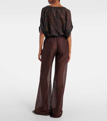 Pantaloni a palazzo in cotone e seta | Tom Ford