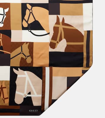 Printed silk scarf | Gucci