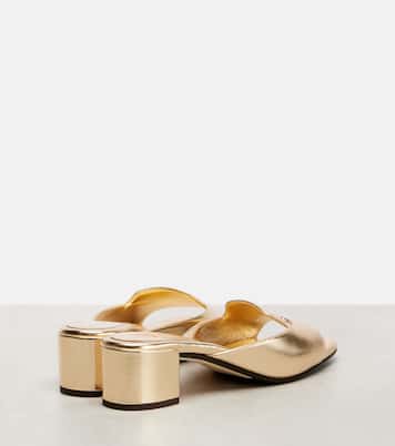Mules Dina 45 de piel metalizada | Jimmy Choo