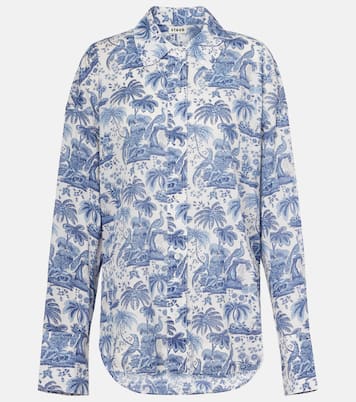 Camisa de gasa de algodón estampada | Staud