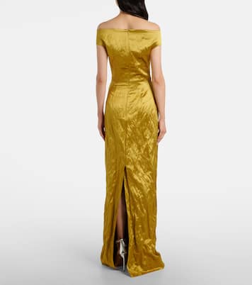 Embellished off-shoulder satin gown | Erdem