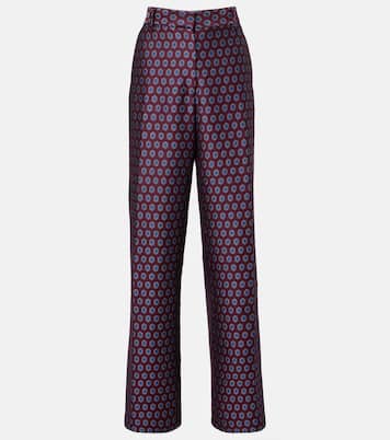 Weite High-Rise-Hose aus Jacquard | Dries Van Noten