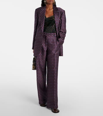 Weite High-Rise-Hose aus Jacquard | Dries Van Noten