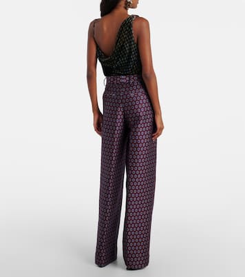 Weite High-Rise-Hose aus Jacquard | Dries Van Noten