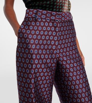 Weite High-Rise-Hose aus Jacquard | Dries Van Noten