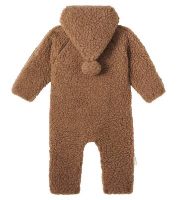 Baby hooded wool teddy onesie | Binibamba