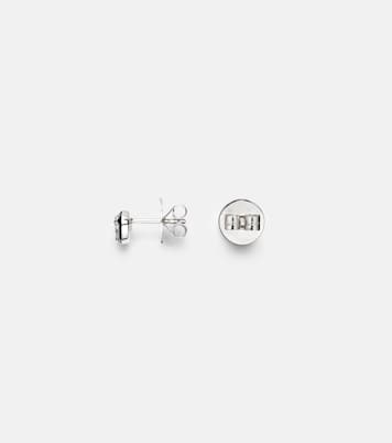 Heartbeats 18kt white gold and enamel earrings with diamonds | Kamyen
