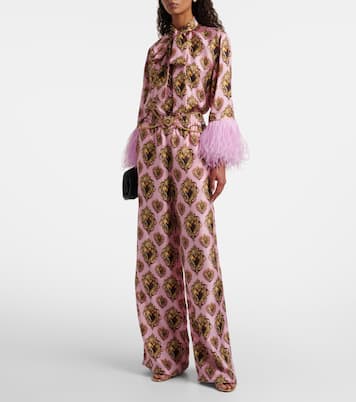 Printed high-rise silk palazzo pants | Dolce&Gabbana