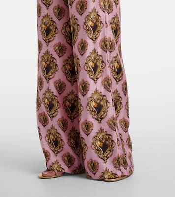 Printed high-rise silk palazzo pants | Dolce&Gabbana