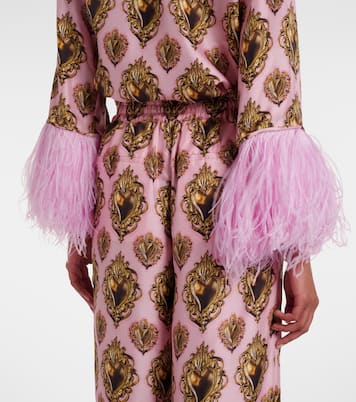 Printed high-rise silk palazzo pants | Dolce&Gabbana