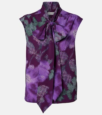 Floral tie-neck top | Dries Van Noten
