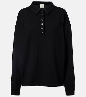 Faithful silk jersey polo sweater | Khaite