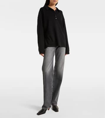 Faithful silk jersey polo sweater | Khaite