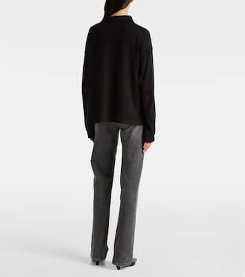 Faithful silk jersey polo sweater | Khaite