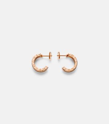 Orecchini B.zero1 in oro rosa 18kt con diamanti | Bvlgari