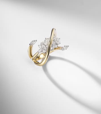 Golden Strada 18kt yellow and white gold ring with diamonds  | Yeprem