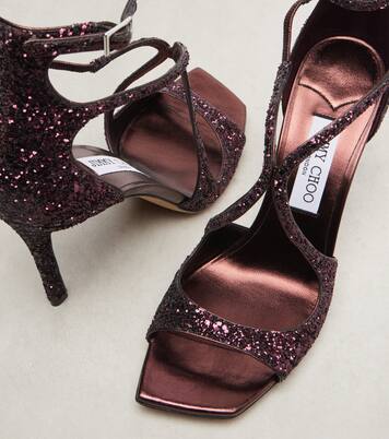 Azia 95 glitter sandals | Jimmy Choo