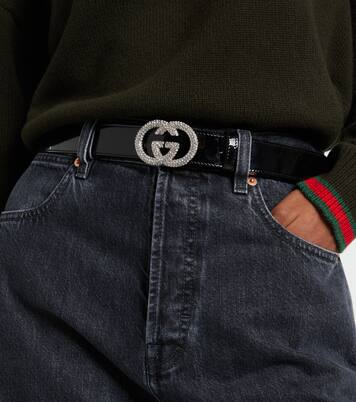 Interlocking G patent leather belt | Gucci