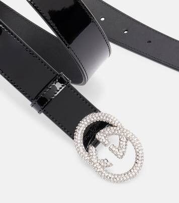 Interlocking G patent leather belt | Gucci