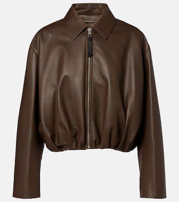 Draped leather jacket | Loewe