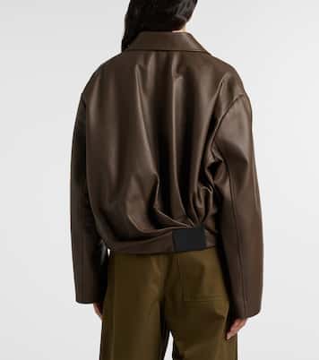 Draped leather jacket | Loewe
